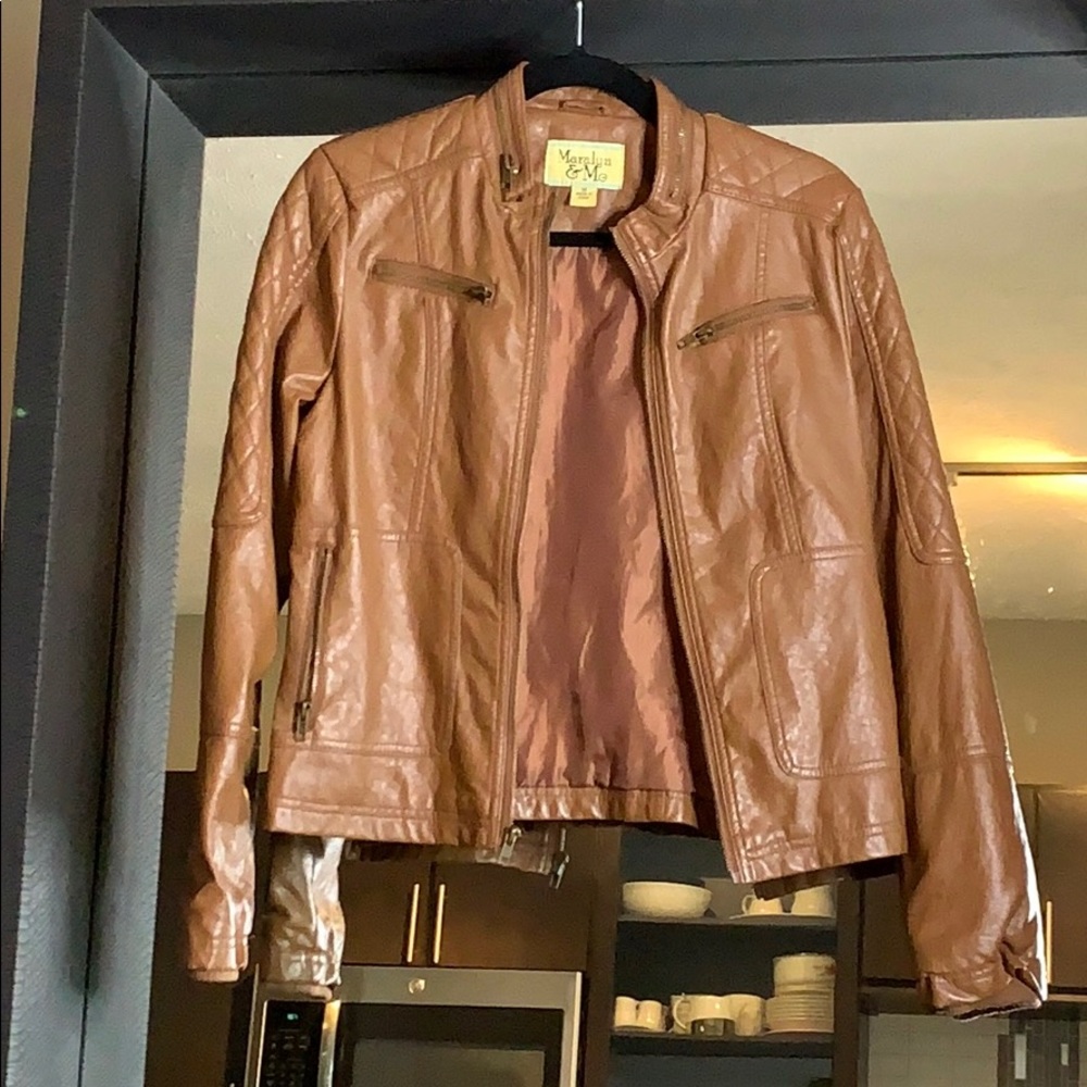 Brown/Tan Motorcycle Jacket Size M